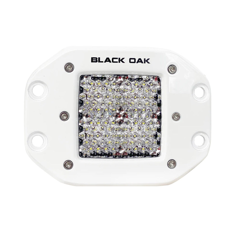 Black Oak Pro Series 2" Flush Mounted Diffused Light - White - 2DM-FPOD10CR