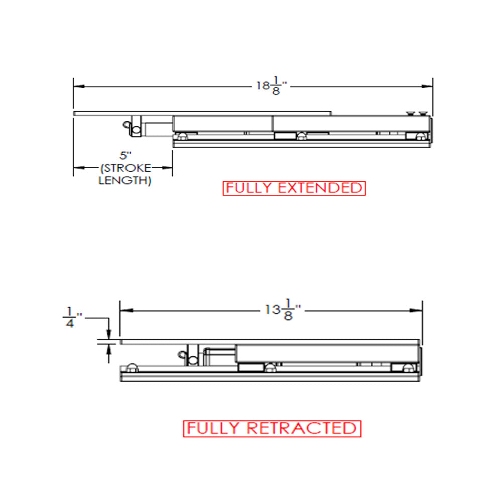 TACO 13-1/8" x 24" Electric Seat Slide - M20-2413E