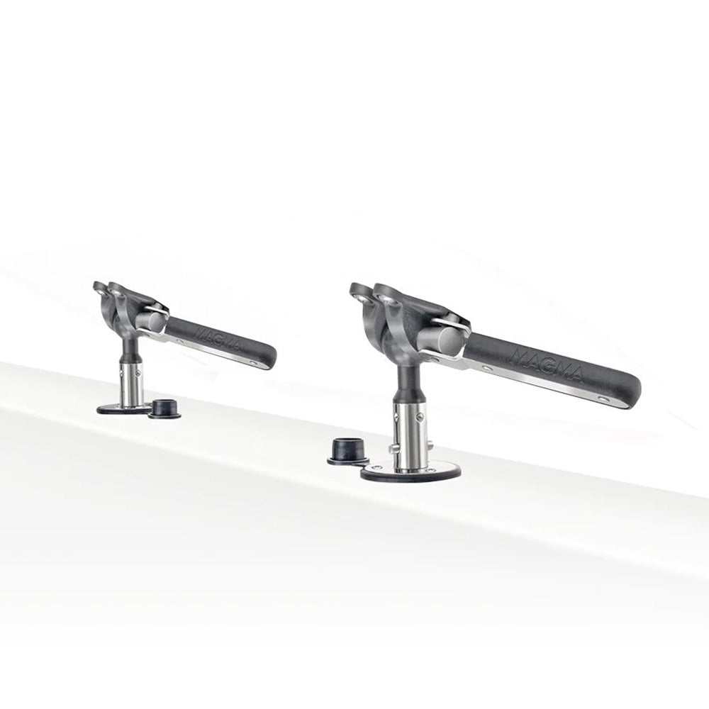 Magma Mount dual locking flush deck socket with adjustable locking LeveLock posts in stainless steel