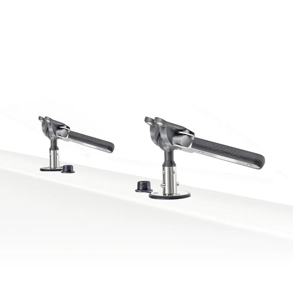 Magma Mount dual locking flush deck socket with adjustable locking LeveLock posts in stainless steel