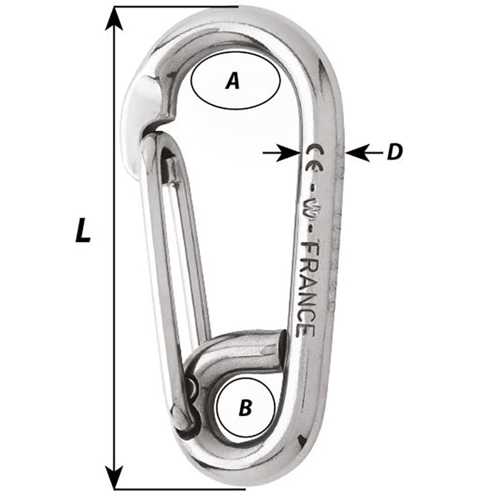 Wichard Symmetric Carbin Hook - 120mm Length - 15/32" - 2317