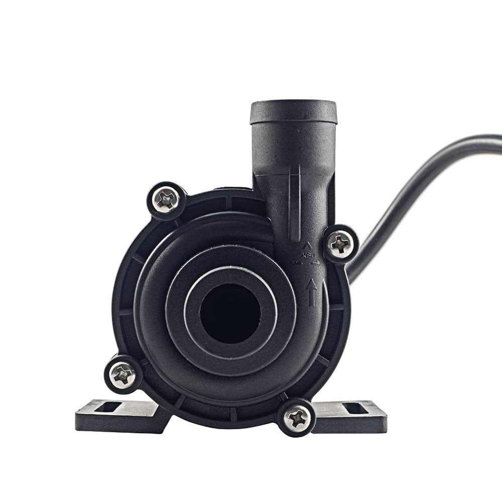Albin Pump DC driven circulation pump with brushless motor BL30CM 12V front view isolated on white background