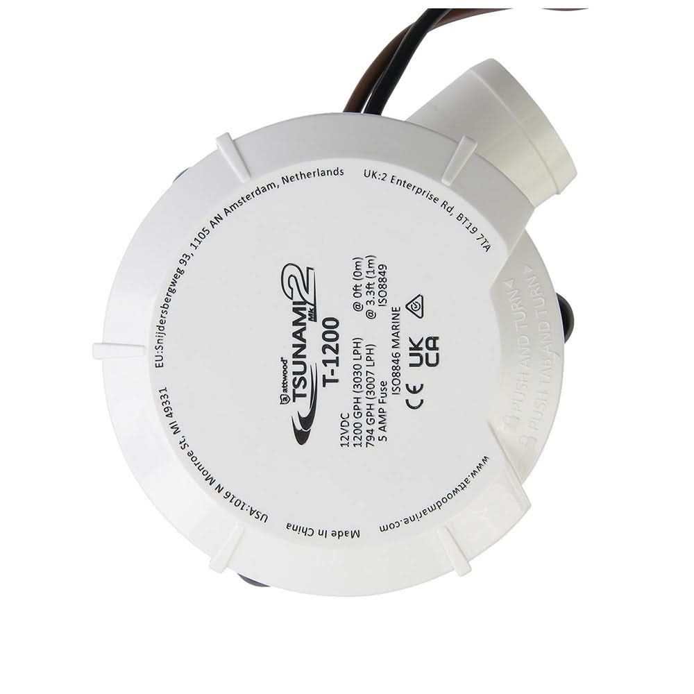 Attwood Tsunami MK2 Manual Bilge Pump - T1200 - 1200 GPH & 12V - 5612-7