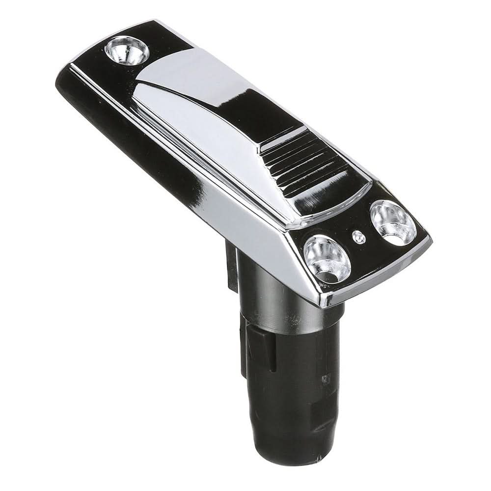 Attwood Rectangle 2-Pin Base f/Angled Pole - Zamak - 911339-7