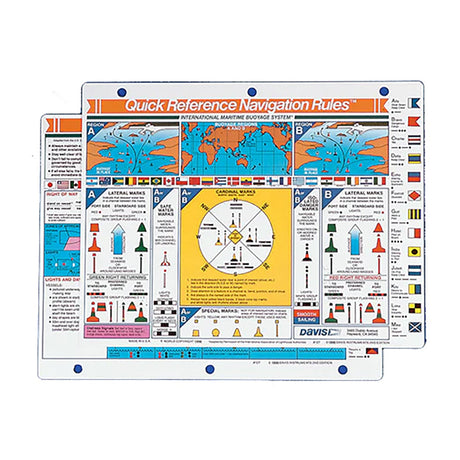 Davis Quick Reference International Navigation Rules Card - 127