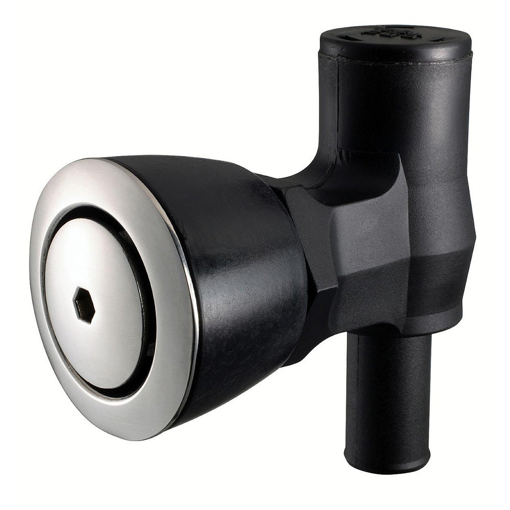 Attwood 90ø P-Trap Fuel Tank Vent - Flush Mount - Black w/Stainless Steel Vent Head - 1674-6