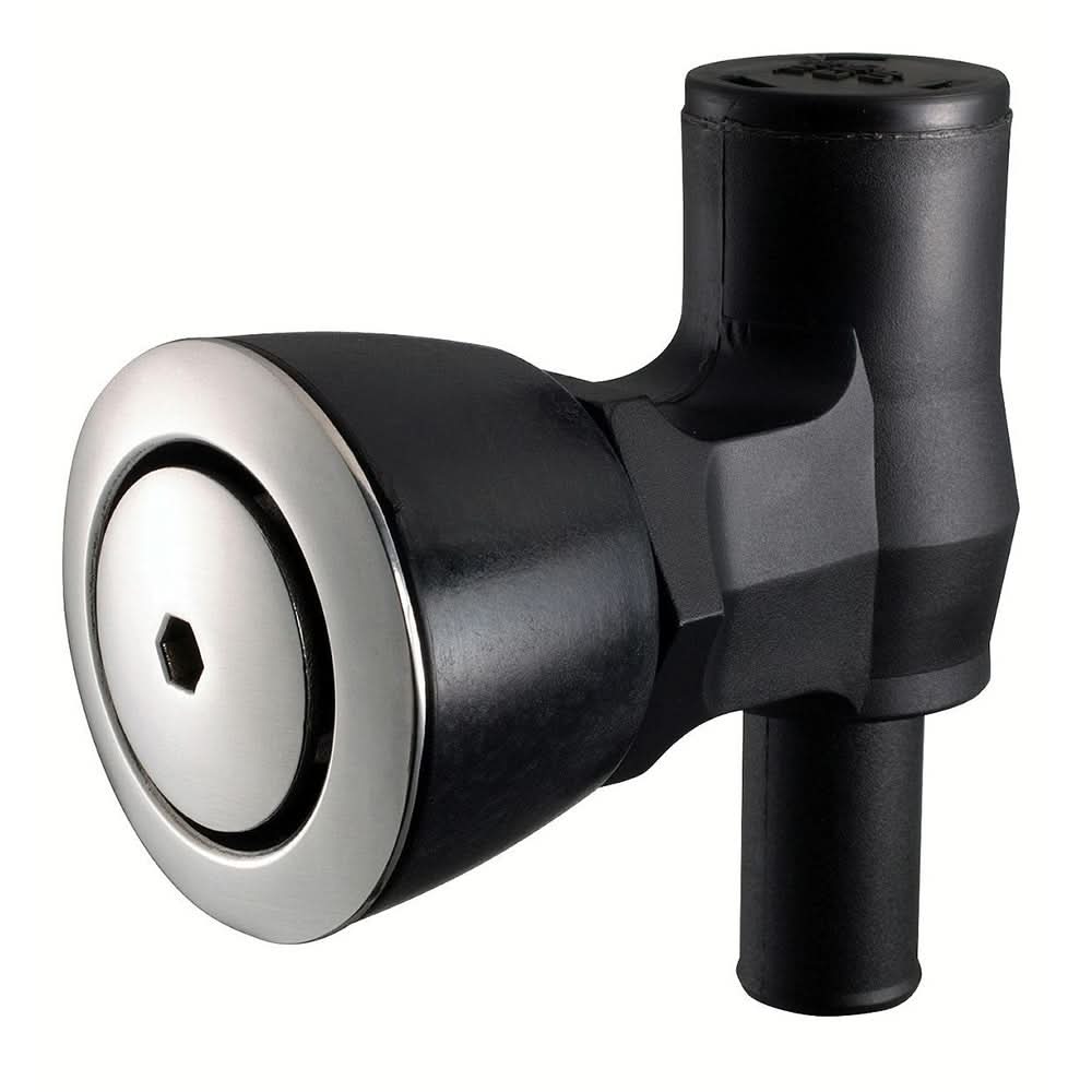 Attwood 90ø P-Trap Fuel Tank Vent - Flush Mount - Black w/Stainless Steel Vent Head - 1674-6