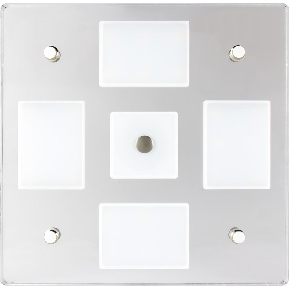 Sea-Dog Square LED Mirror Light w/On/Off Dimmer - White & Blue - 401840-3