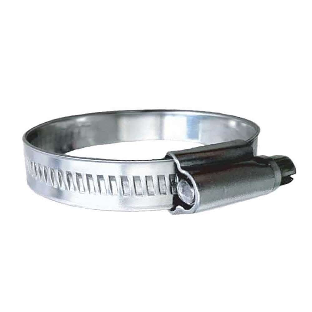 Trident Marine 316 stainless steel non-perforated worm gear hose clamp with 1-3/4 to 2-1/4 inch clamping range