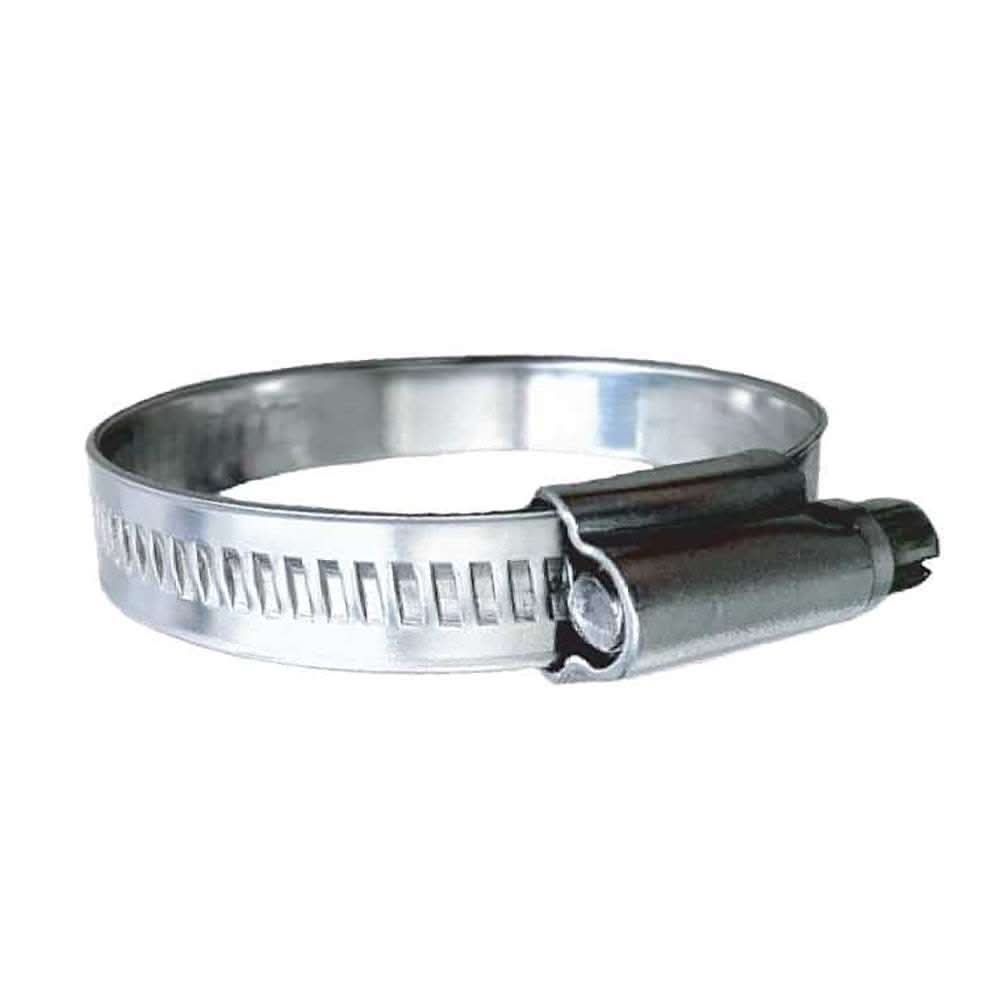 Trident Marine 316 SS non-perforated worm gear hose clamp with 15/32" band and 1-1/4" to 1-3/4" clamping range, stainless steel, SAE size 20