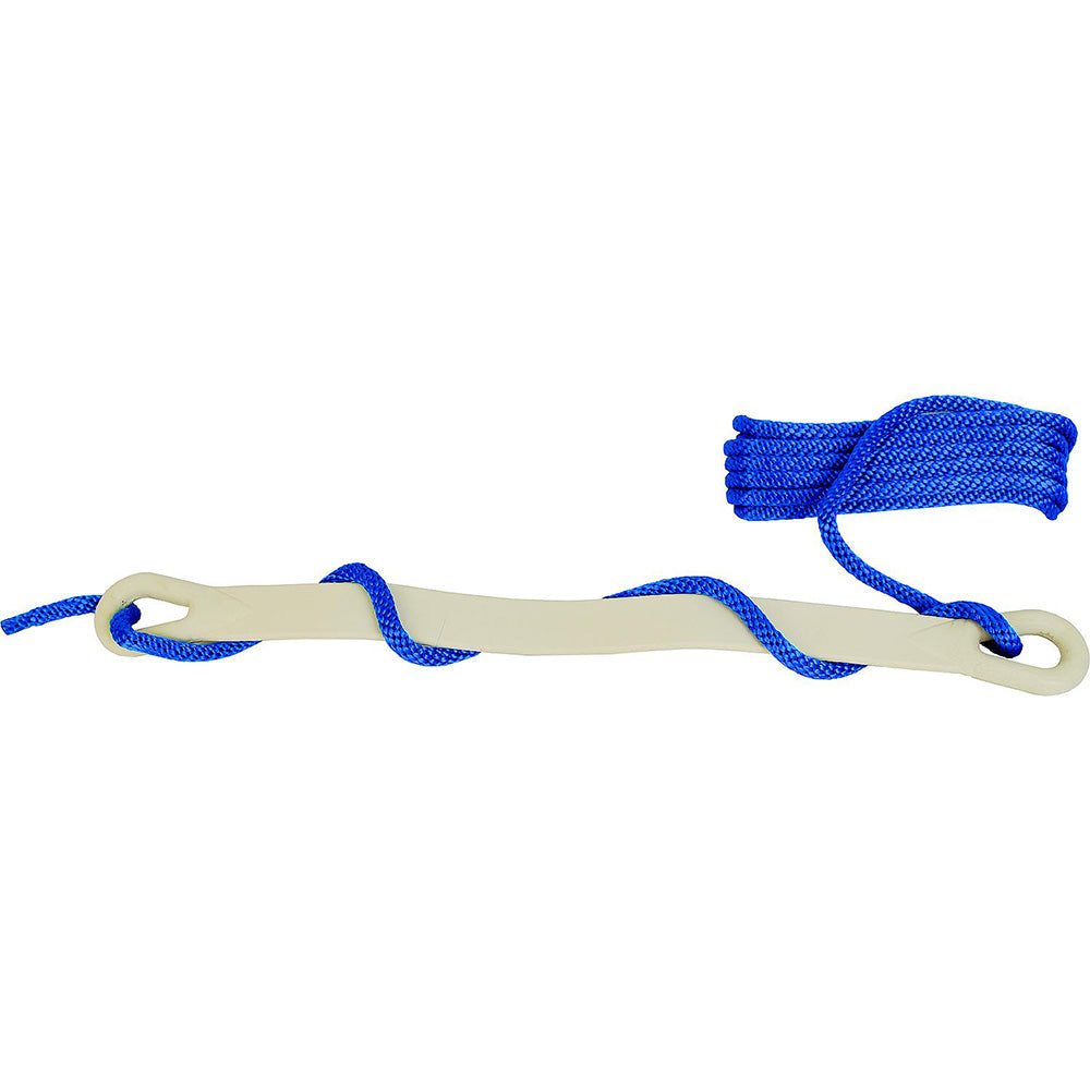 Attwood Mooring Snubber Kit with 3/8" x 20' blue dock line and flexible shock-absorbing snubber