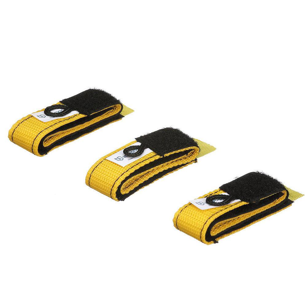 Attwood Rope Wraps yellow and black hook-and-loop straps for securing ropes and cords