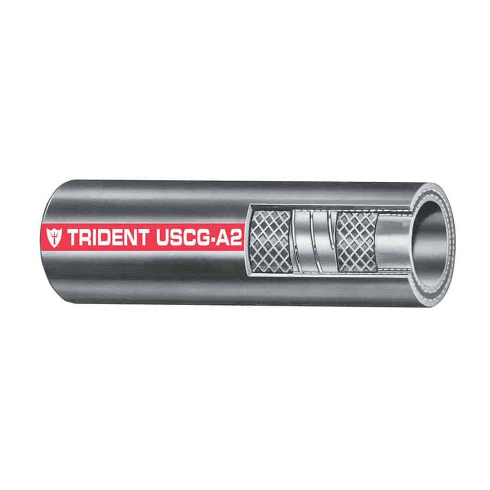 Trident Marine 2 inch by 50 feet coil Type A2 fuel fill hose for marine gasoline and diesel fuels
