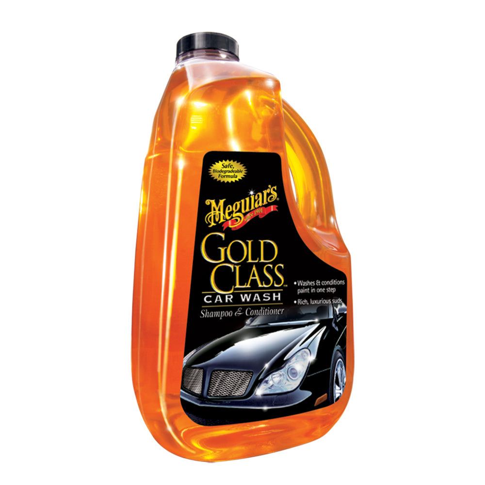 Megiuar's Gold Class car wash shampoo and conditioner 64 oz liquid bottle for gentle paint cleaning and conditioning
