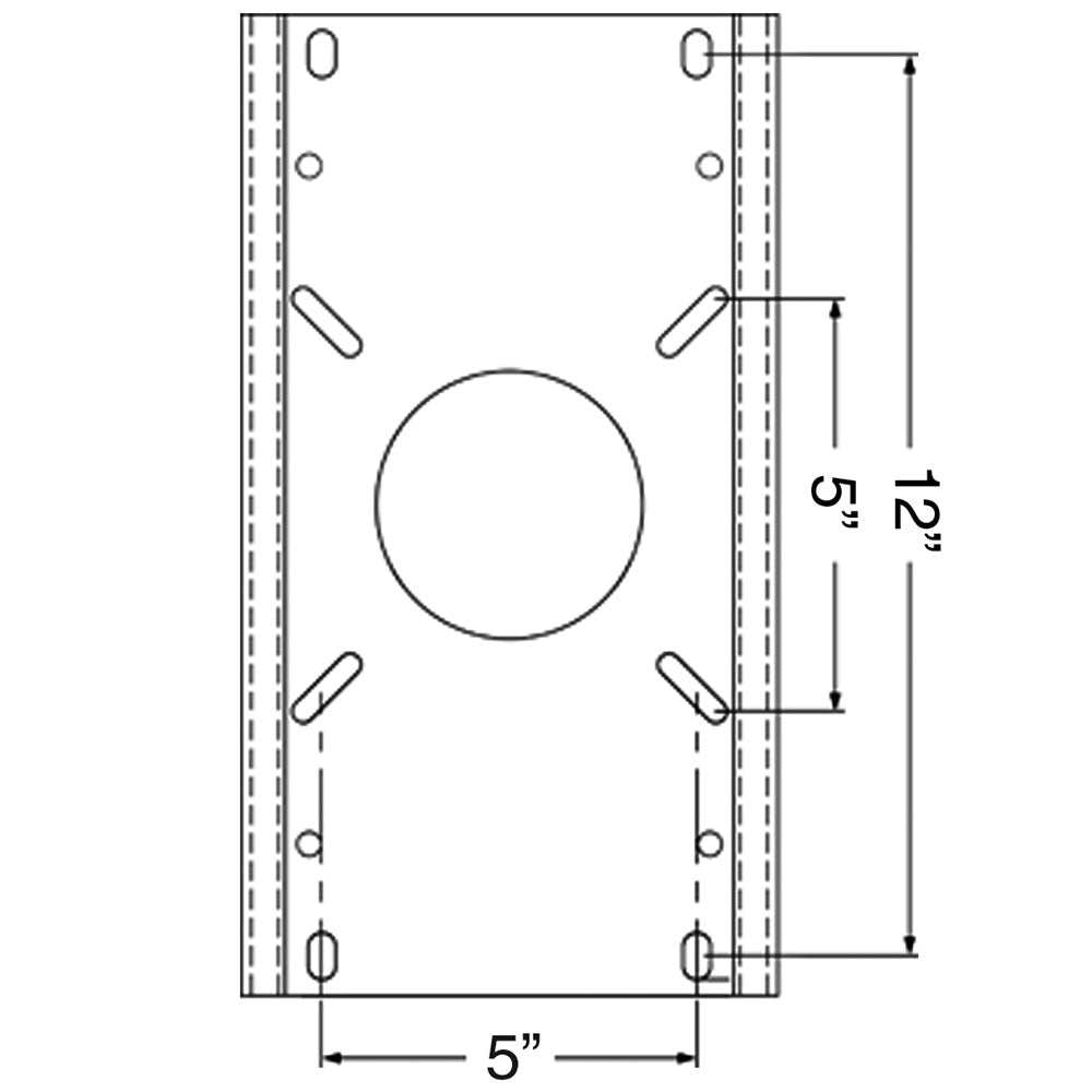 Springfield Trac-Lock swivel slide non-locking mount dimensions diagram for 2-7/8 inch post