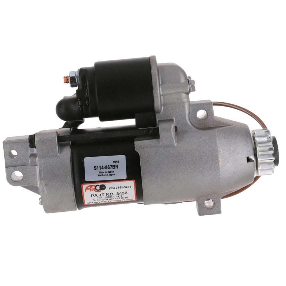 ARCO Marine Premium Replacement Yamaha Outboard Starter 13 Tooth 3433 for 2004-Up 4-Stroke Engines