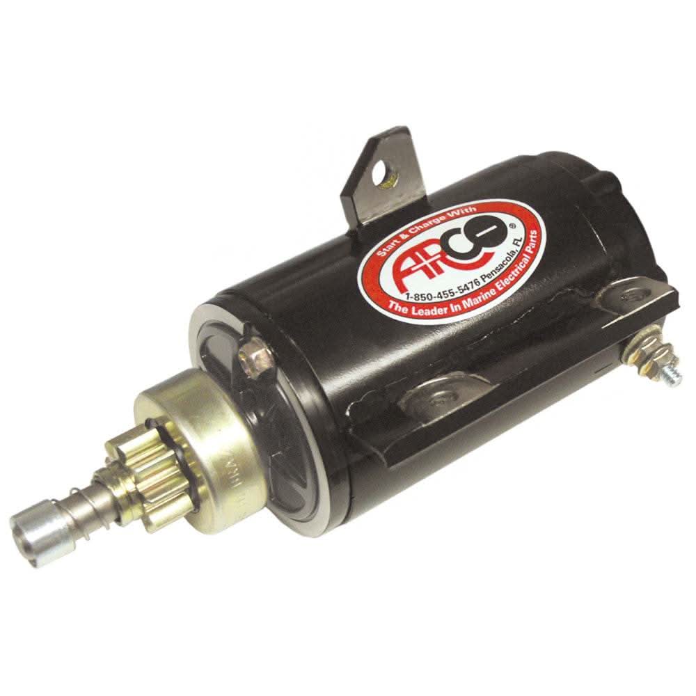 ARCO Marine replacement outboard starter for Evinrude 40-90 HP E-TEC models with 9-tooth drive gear