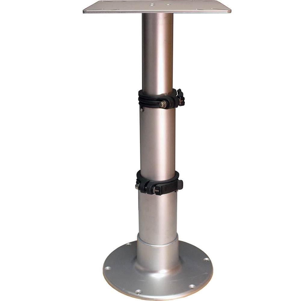 Springfield Pedestal 3-stage adjustable aluminum table support with air-powered lift and round base