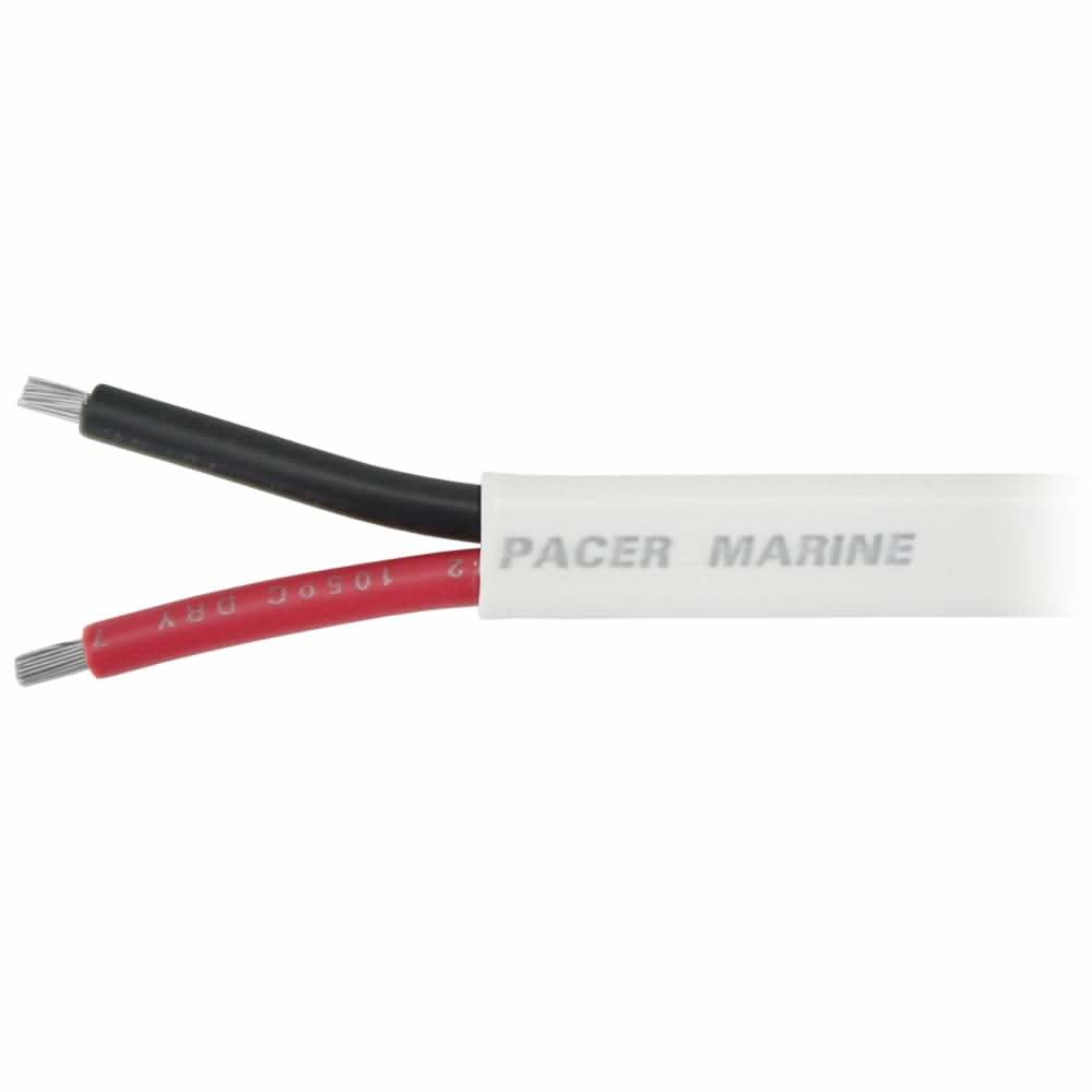 Pacer 14/2 AWG duplex marine wire in red and black with flexible PVC insulation, sold by the foot