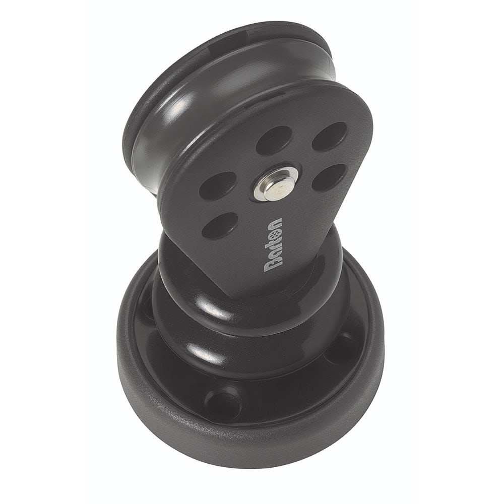Barton Marine Size 7 single plain bearing stand-up block with molded acetal sheave and stainless steel side plates
