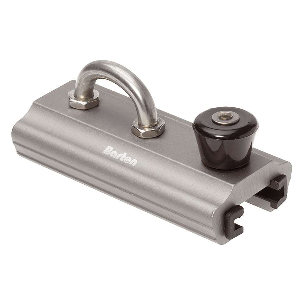 Barton Marine Genoa Slide with Loop for 32mm Track, stainless steel loop, grey anodized finish, nylon inserts