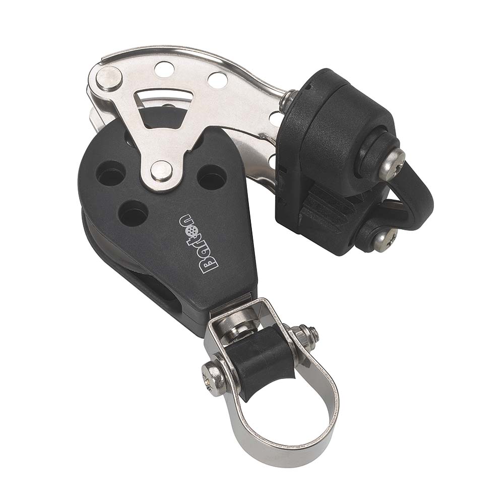 Barton Marine Size 3 Stanchion Lead Block - Single w/Becket & Cam Cleat - N03591