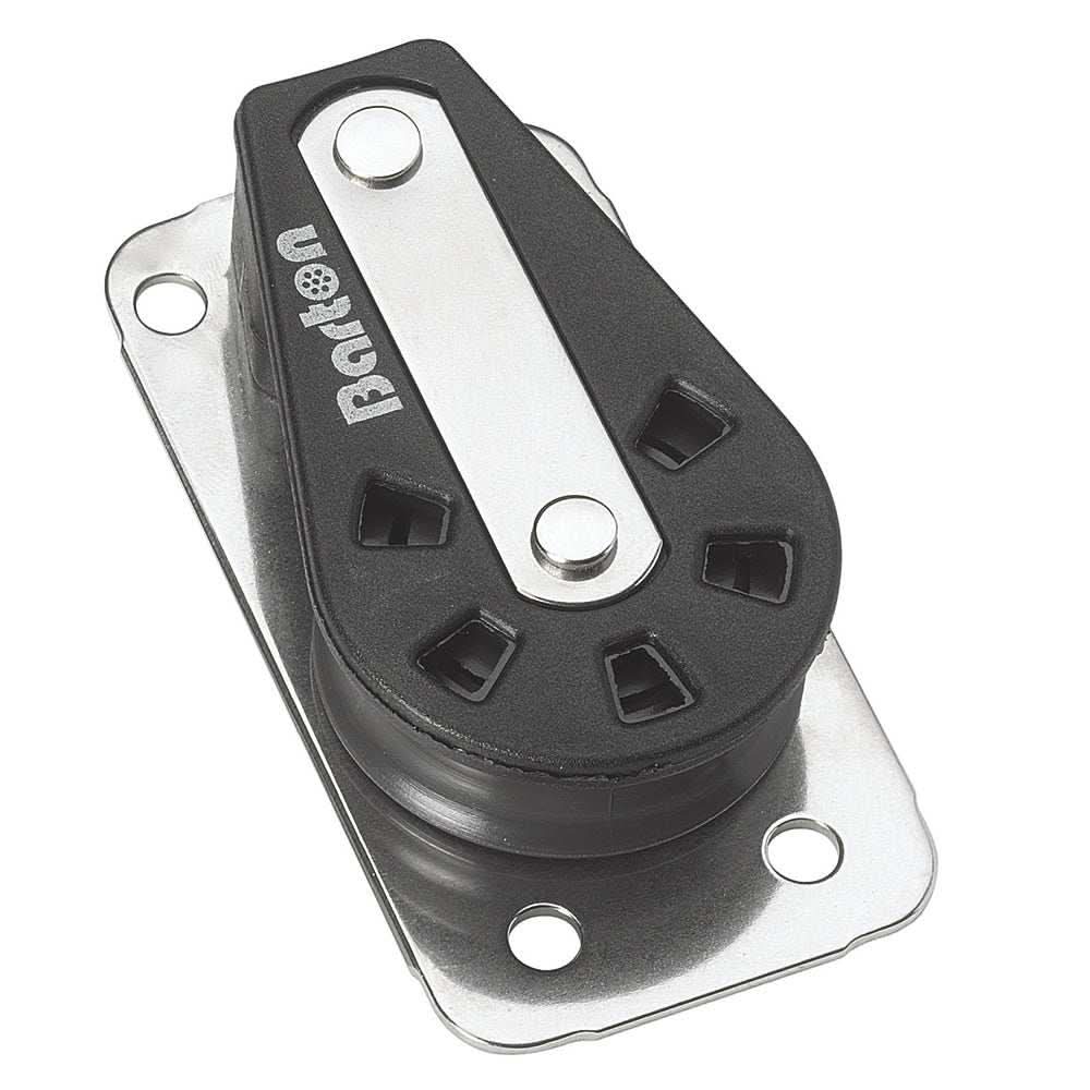 Barton Marine Size 2 single cheek block with acetal sheave and brass bearing for marine rope handling