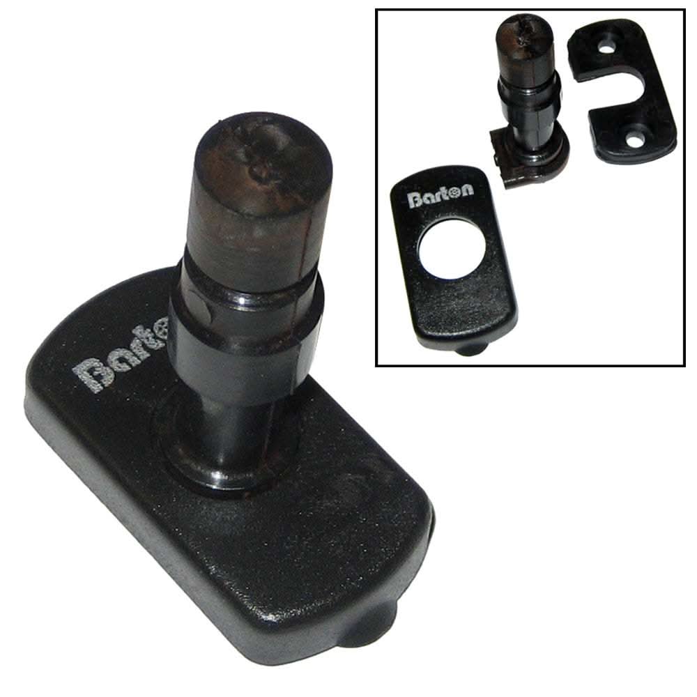 Barton Marine Flexible Tiller Joint 58mm black polymer marine tiller part with snap-on cover cap