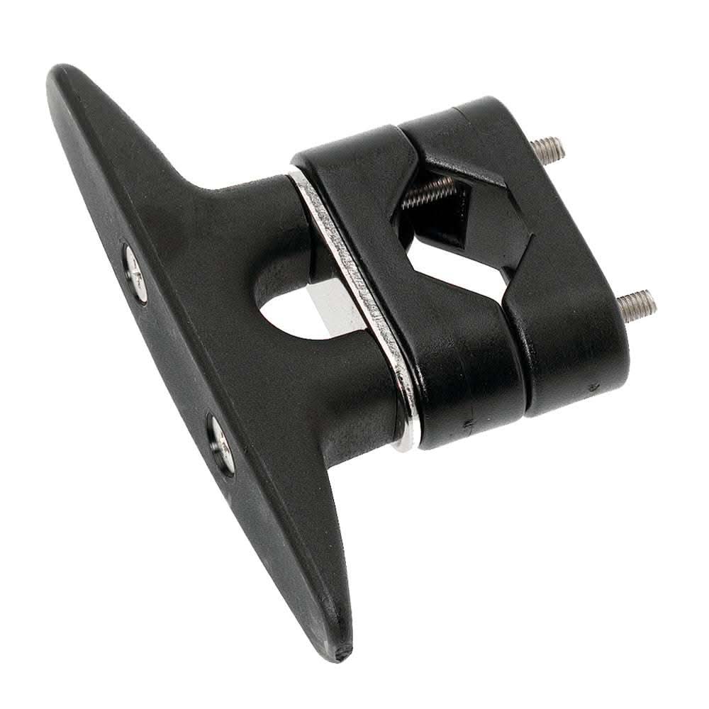 Barton Marine Stanchion Cleat nylon boat cleat with soft jaws for 1 inch tubes, 4.37 inch length.