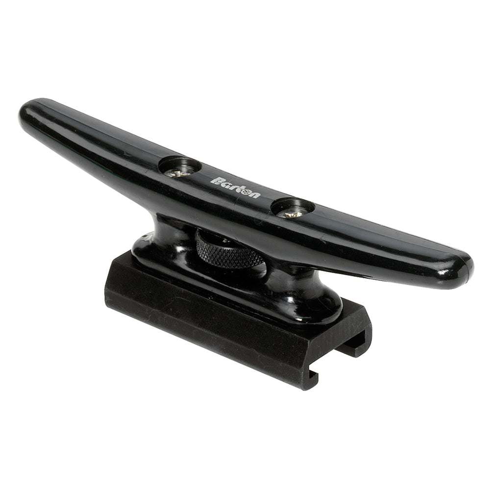 Barton Marine 165mm sliding cleat for 25mm T-track with nylon cleat and aluminum base.