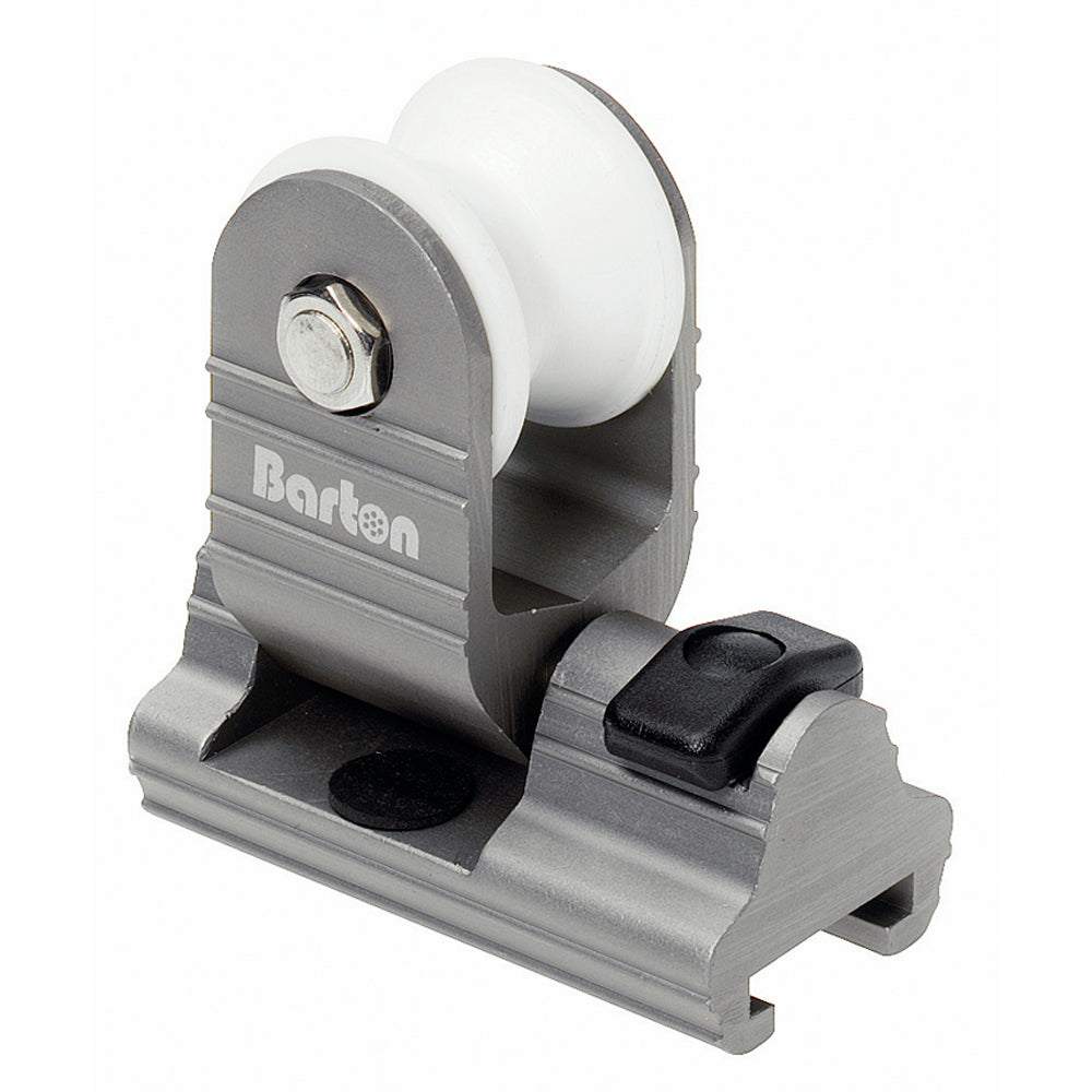 Barton Marine Genoa Car with 20mm T track, anodized aluminum, Ertalyte sheave, and plunger knob