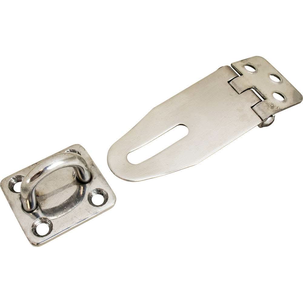 Sea-Dog Stainless Heavy Duty Hasp lock with slotted plate and fixed post in stainless steel