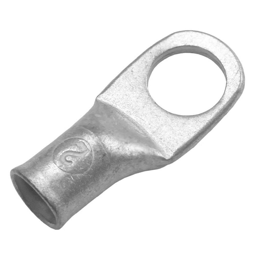Pacer Tinned Lug 2 AWG 1/2" stud tin-plated copper electrical terminal 10 pack