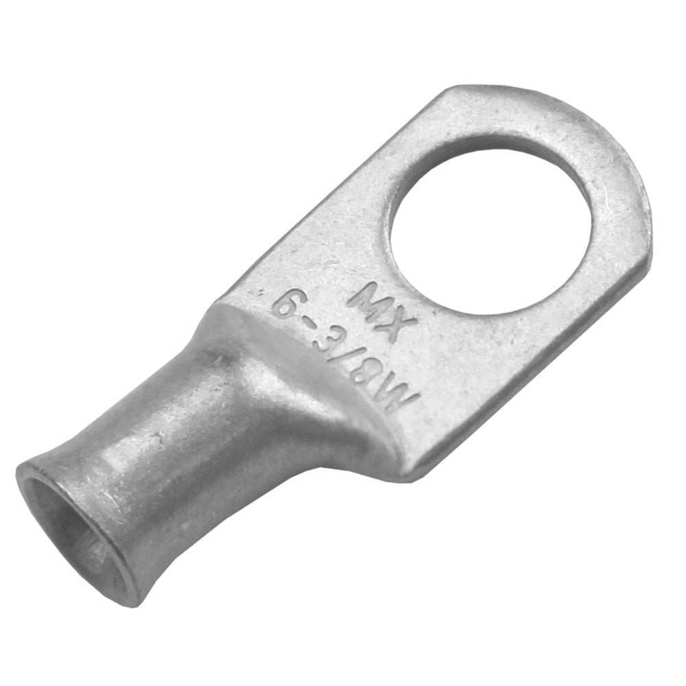 Pacer Tinned Lug 6 AWG 3/8 inch stud size tin-plated copper electrical connector 2 pack