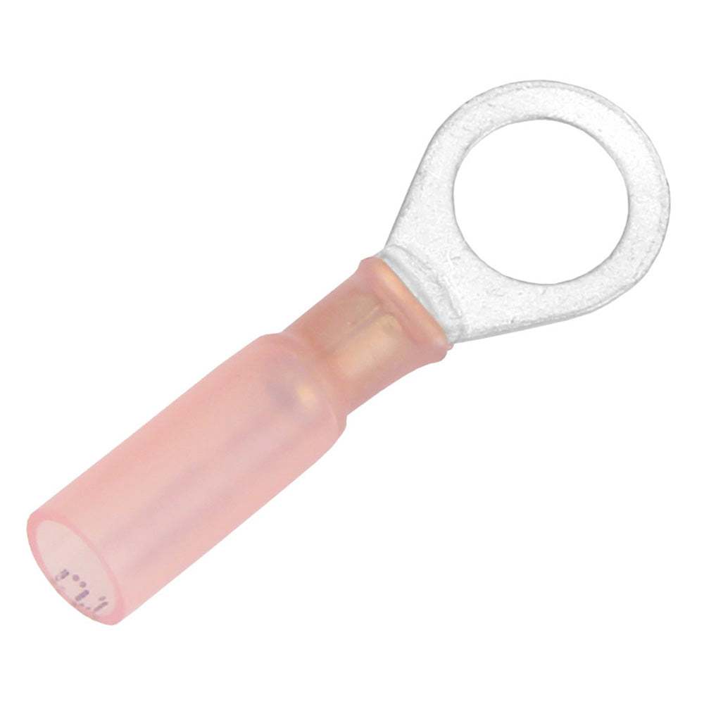 Pacer 22-18 AWG heat shrink ring terminal with 5/16 inch stud size, red, 100 pack