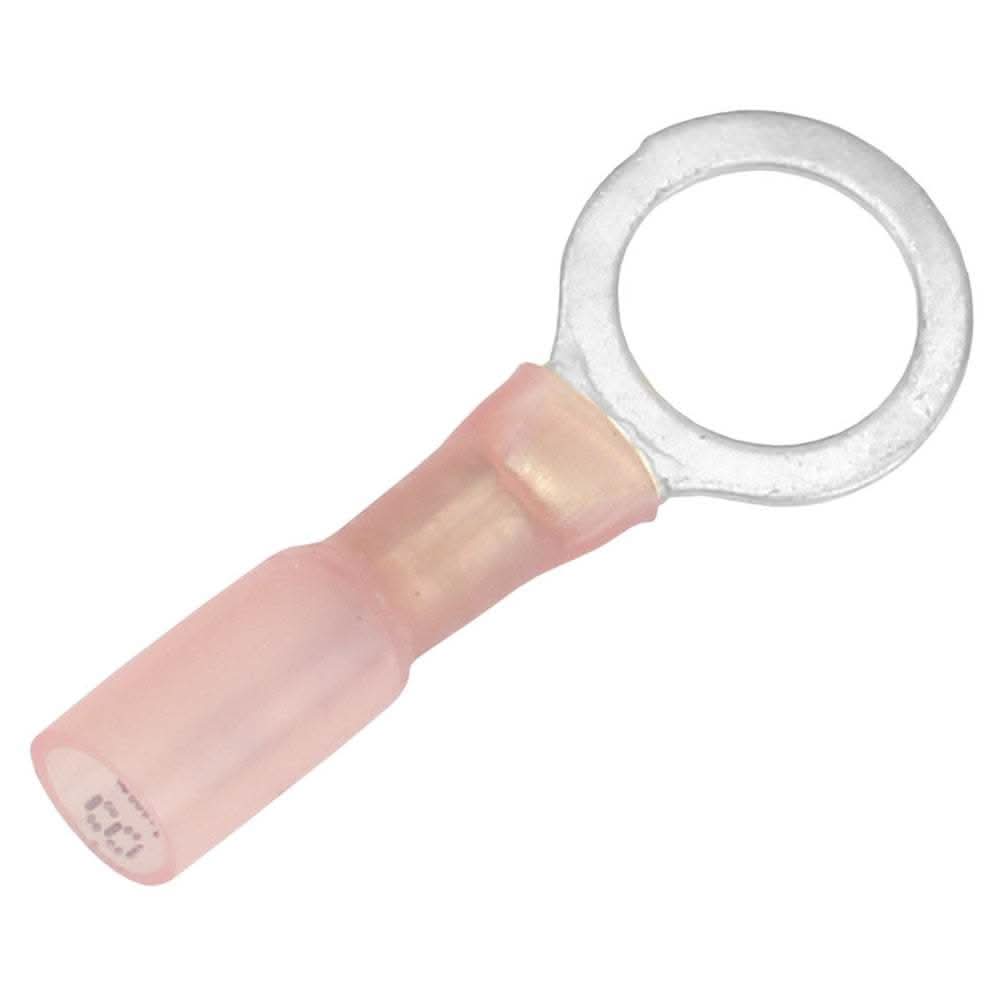 Pacer 22-18 AWG heat shrink ring terminal 3/8 inch stud size red 25 pack