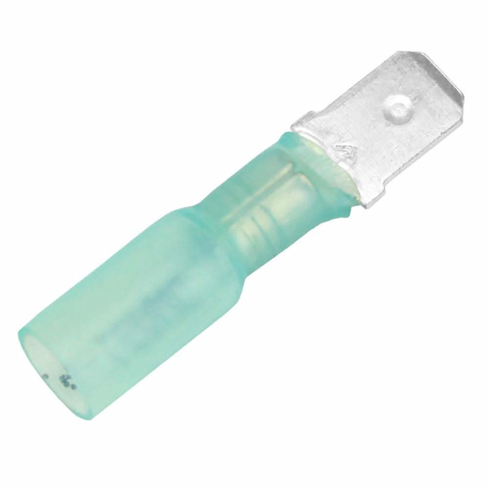 Pacer 16-14 AWG blue heat shrink male disconnect terminal for electrical connections