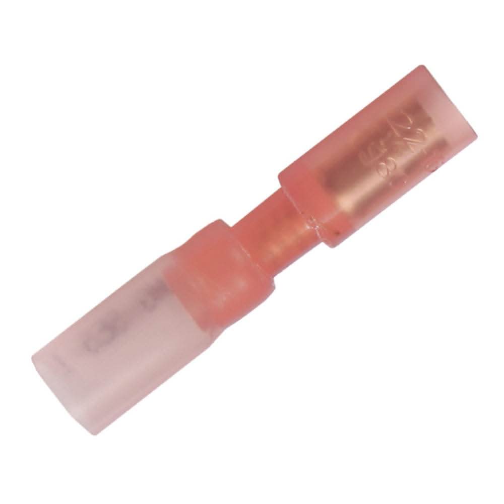 Pacer 22-18 AWG red heat shrink female bullet terminal for wire connections