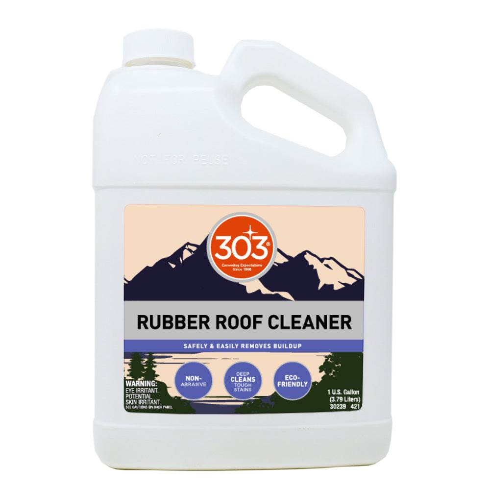 303 Rubber Roof Cleaner 128oz biodegradable non-abrasive RV roof cleaner safe for rubber seals and solar panels