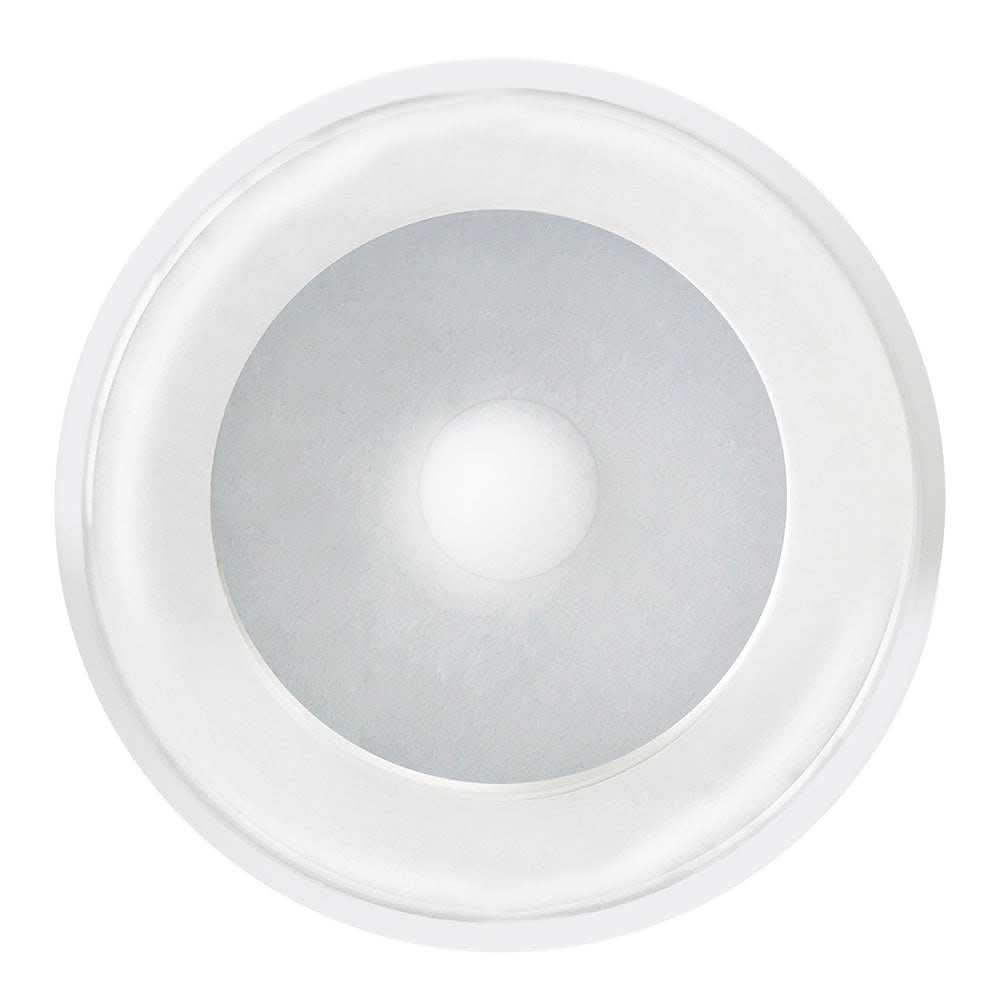 Shadow-Caster Downlight white housing warm white marine LED light with glass reveal and 3-inch diameter