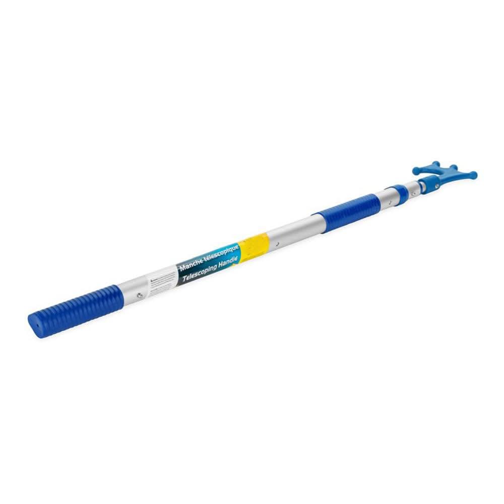 Camco Handle Telescoping adjustable 6-11 ft anodized aluminum with blue TPE grip and boat hook