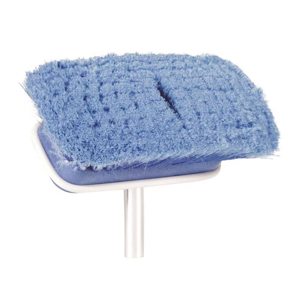 Camco Brush Attachment extra soft blue bristles with non-marking bumper for delicate surfaces cleaning