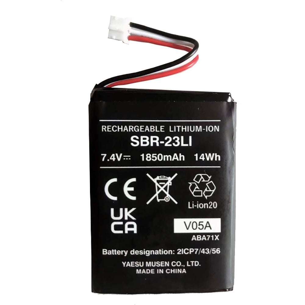 Standard Horizon SBR-23LI rechargeable lithium-ion battery pack for HX210 marine radio 7.4V 1850mAh