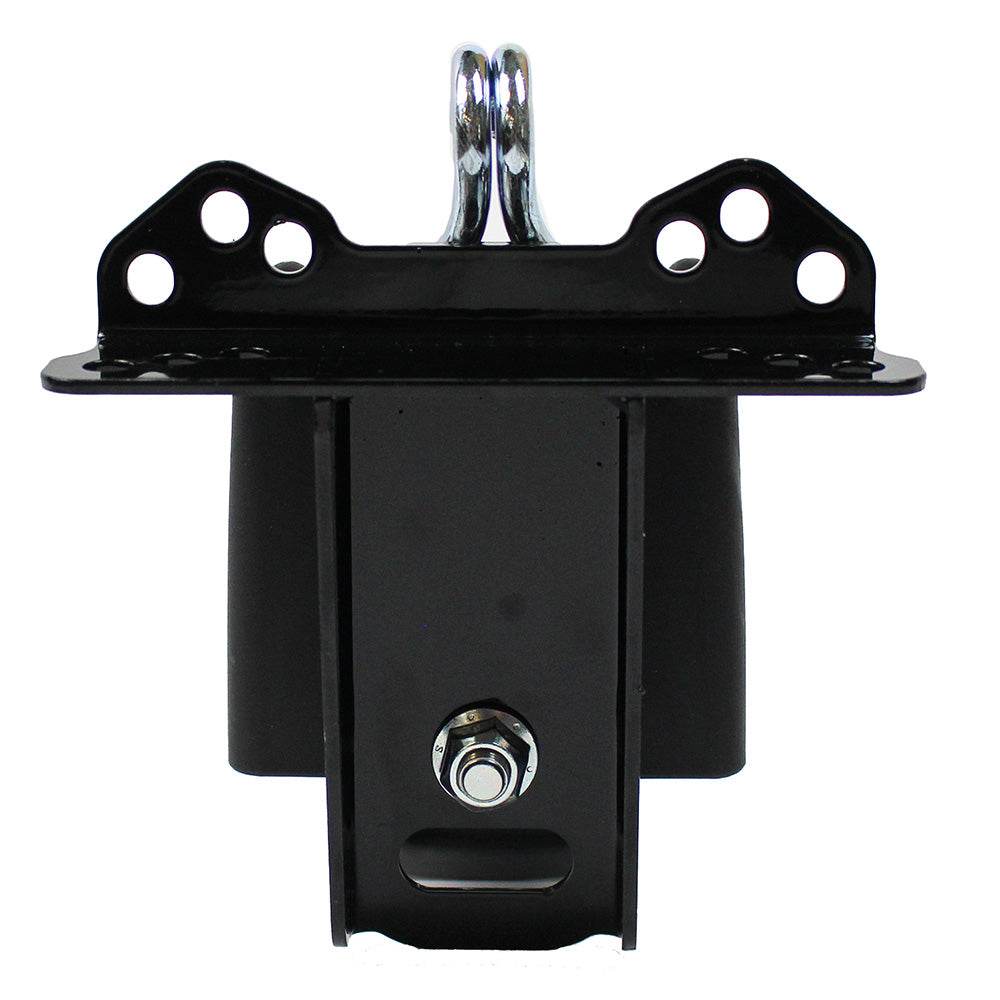 CargoBuckle Universal Ladder Rack Tie-Down System black metal mounting bracket with double J-hook attachment points