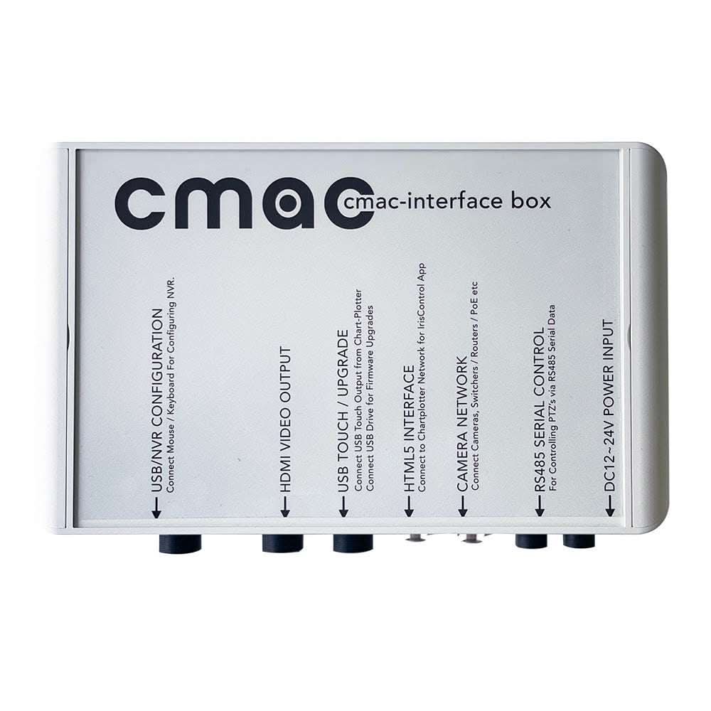 Iris Control CMAC interface box for Garmin OneHelm host IP camera integration and management