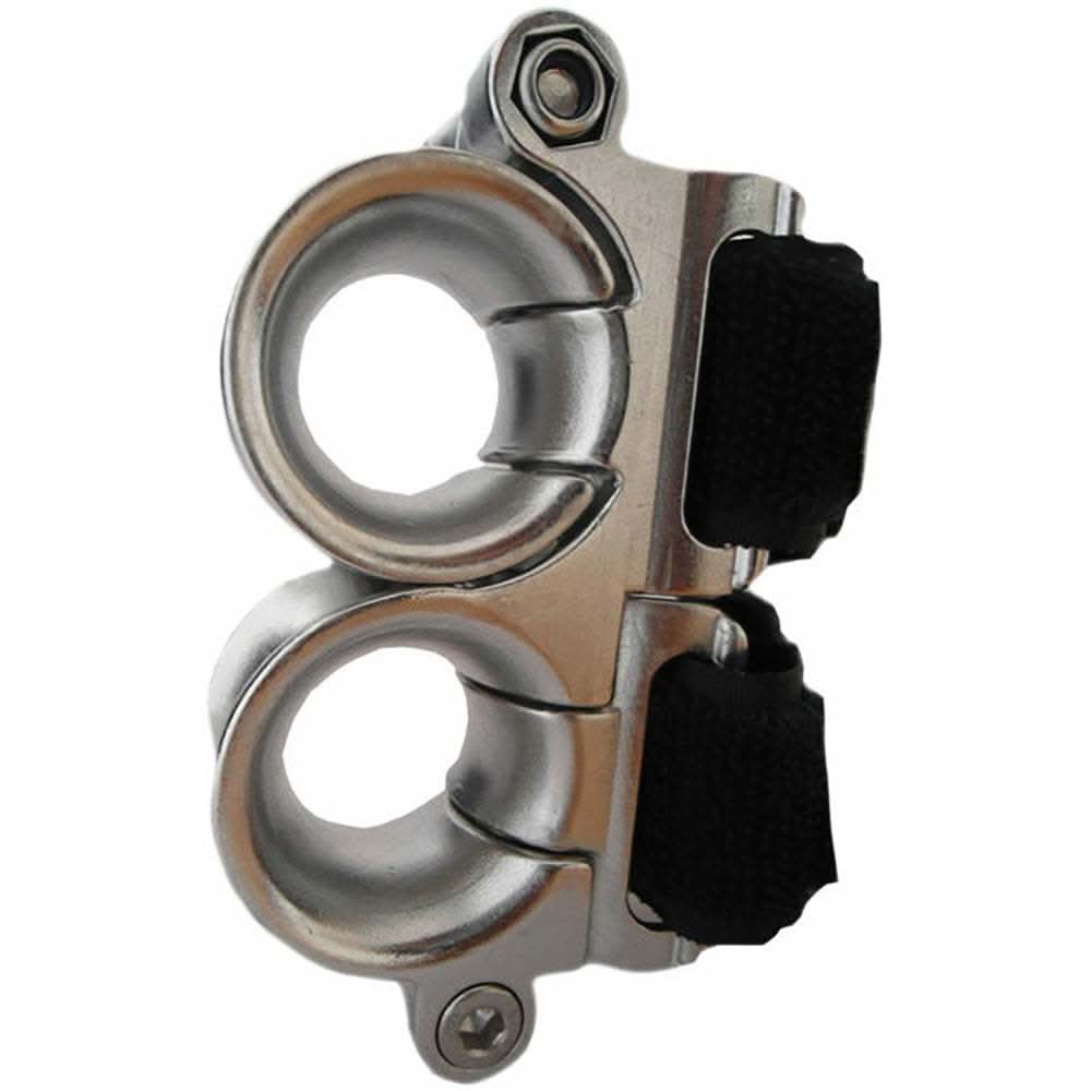 Wichard Double Fairlead 25mm stainless steel stanchion with velcro strap for quick installation