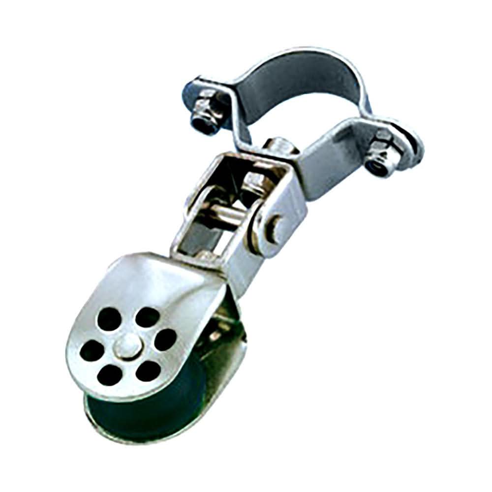 Wichard Stainless Steel Single Block 25mm sheave diameter pivoting stanchion marine pulley