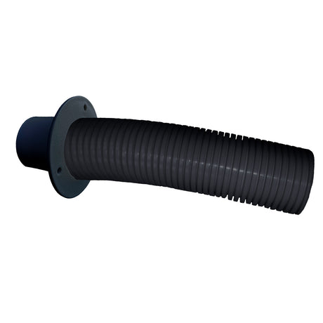Trident Marine 4' Black Stern Flex Hose w/Transom Flange - TFK-4
