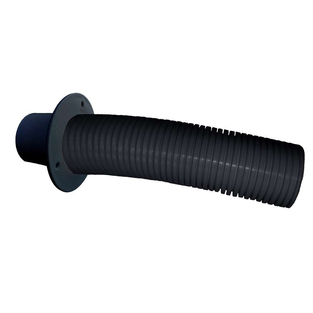 Trident Marine 4' Black Stern Flex Hose with Transom Flange for marine engines