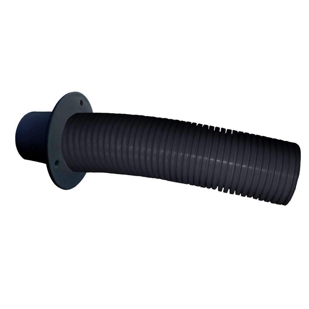 Trident Marine 4' Black Stern Flex Hose with Transom Flange for marine engines